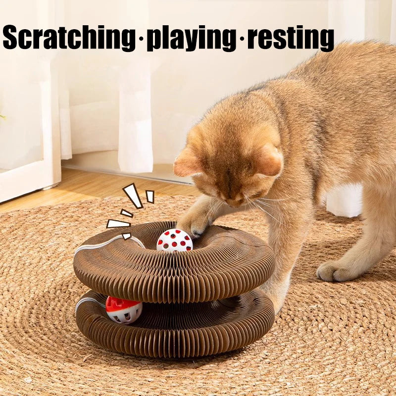 Cat scratch board cat nest wear-resistant and anti fall cat toy self entertaining corrugated paper claw grinding board