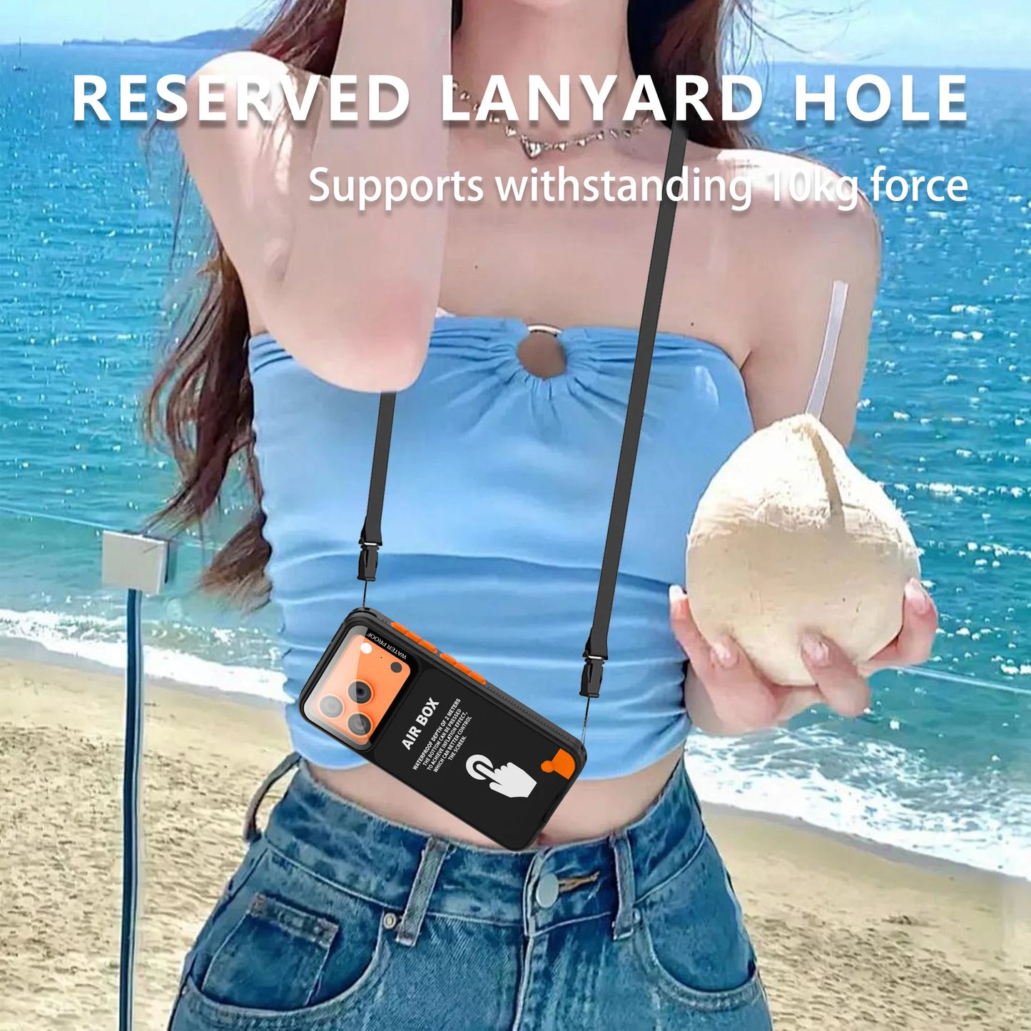 IP68 Waterproof Phone Case for iPhone 6.1/6.7 inch Series, with Floating Ring, Touchable, Suitable for iPhone 17/16/15/14/13/12