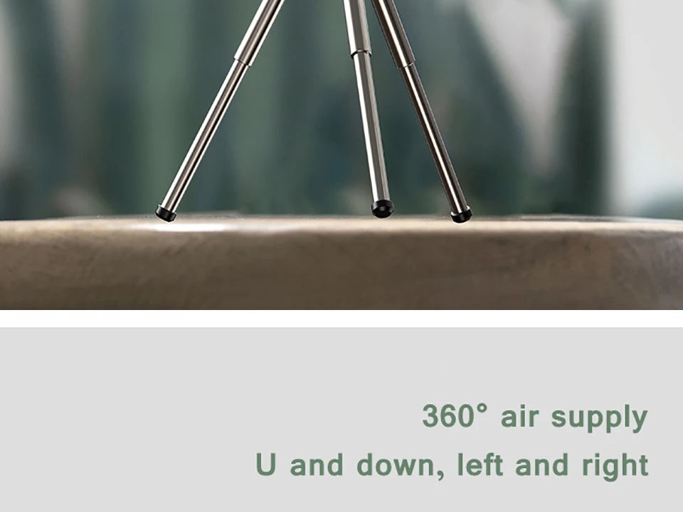 Remote Control Floor Table Air Cooler Mini Portable Wireless Ceiling Fan 360° Rotation 3-speed Wind For Camping Home Night Light