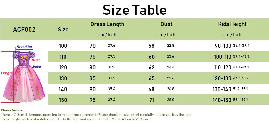 Halloween Girls Costume Kids Tangled Rapunzel Dress Kids Fantasy Princess Cosplay Dress Child Carnival Birthday Party Fancy Sets