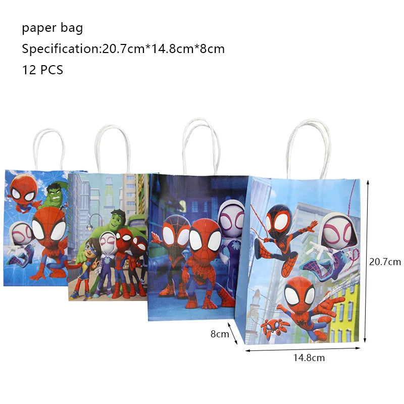 Spidey and His Amazing Friends Birthday Party Decoration New Latex Balloons For Kids Event Supplies Foil Latex Balloon Backdrop