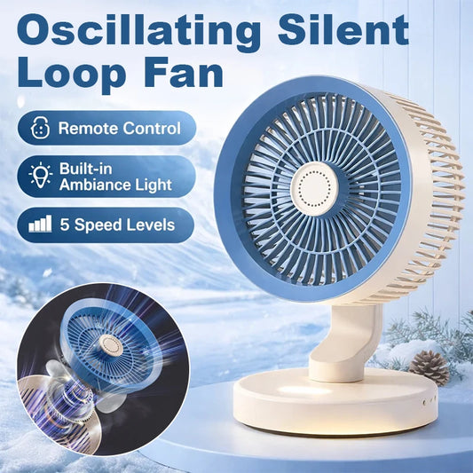 Desktop Circulating Small Wall Mounted Fan Multifunction Shaking Head Remote Control Quiet Cooling Fan For Home Office