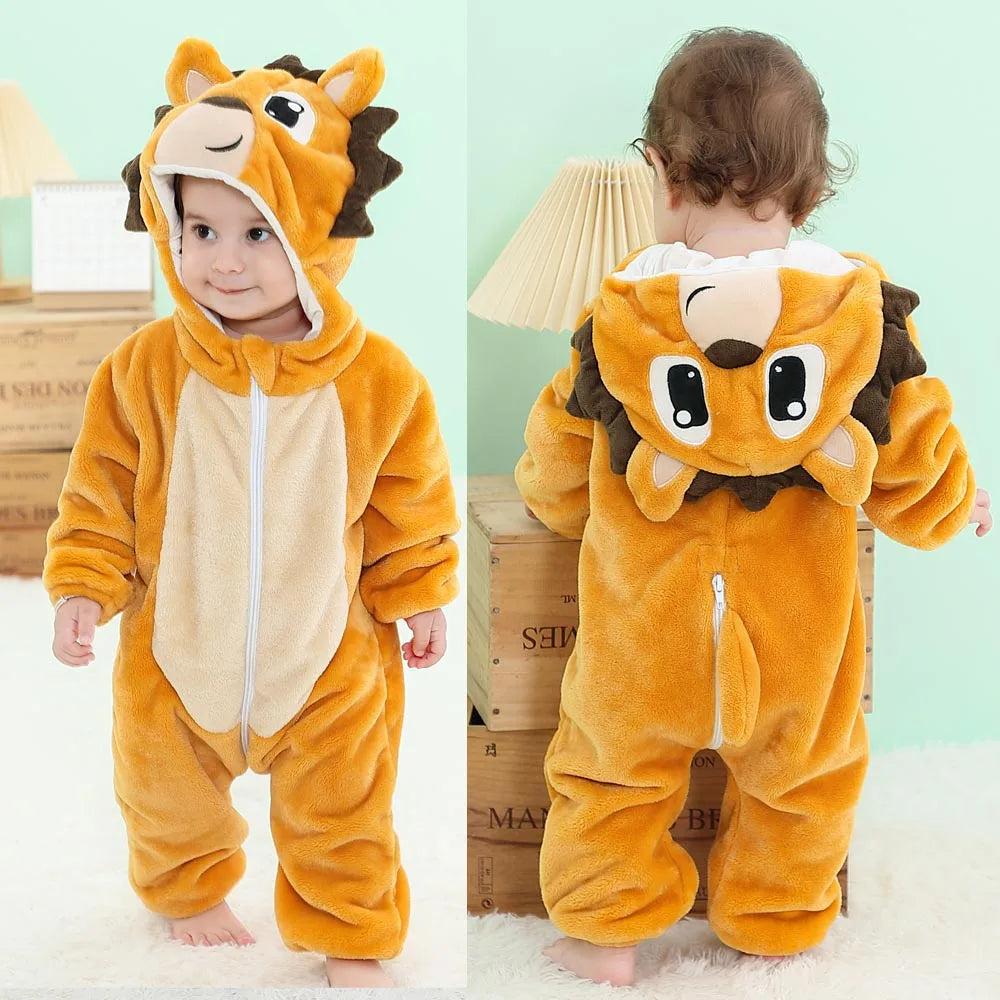 0 to 4 Years Baby Pajamas Winter Cartoon Sleeping Clothes Boys Dinosaur Pijamas Onesies Girls Clothes Toddler Night Bodysuits