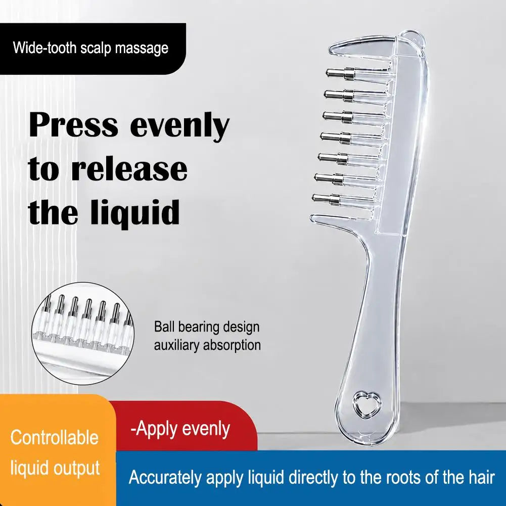 Scalp Liquid Guide Comb Anti-Frizz Scalp Nourish Hair Firming Applicator Mini Portable Applicator Hair Care Anti-Static Comb
