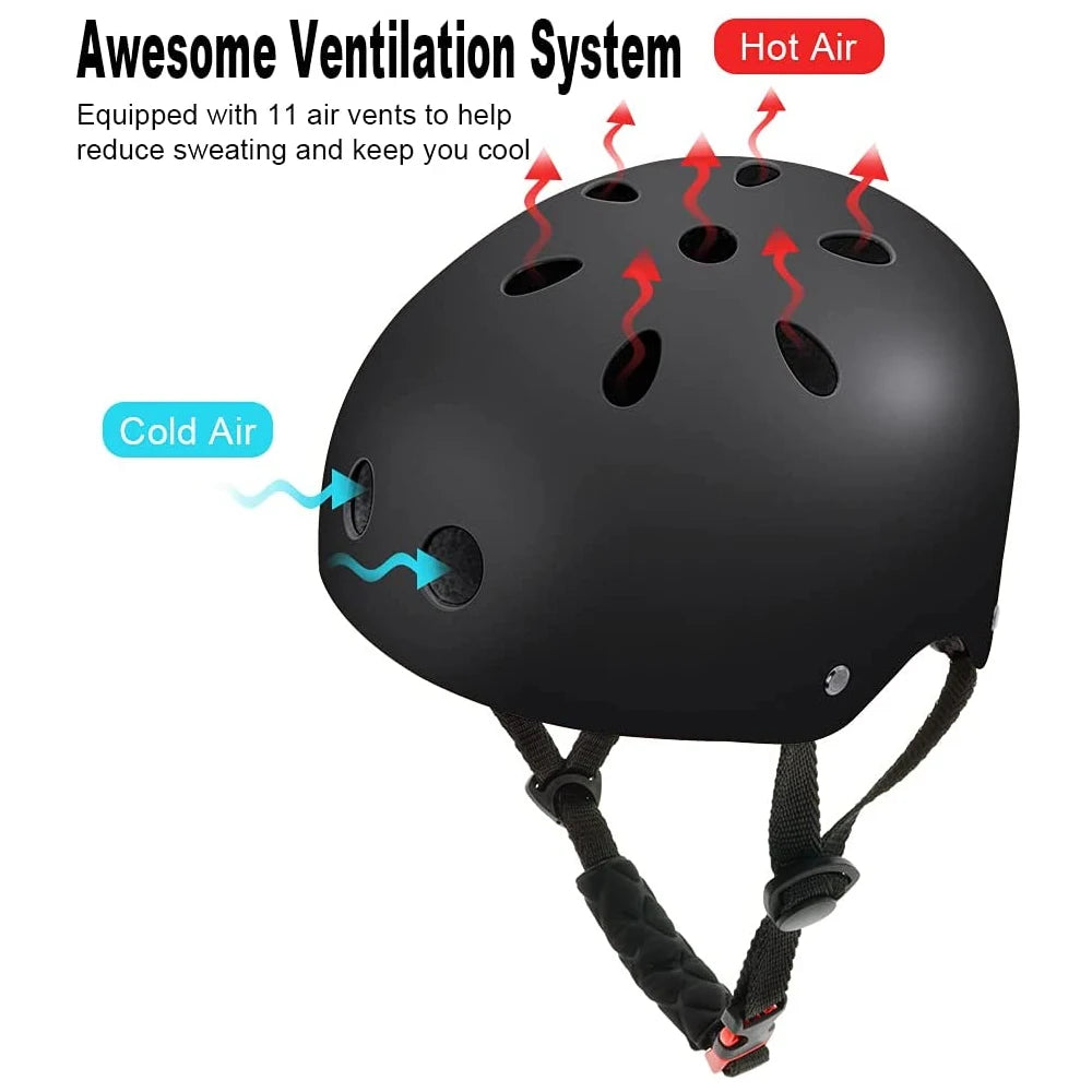 Bike Helmet Ventilation & Adjustable Toddler Helmet for Kids/Youth/Adut -  Multi-Sport Helmet for Skateboard Roller Skateing