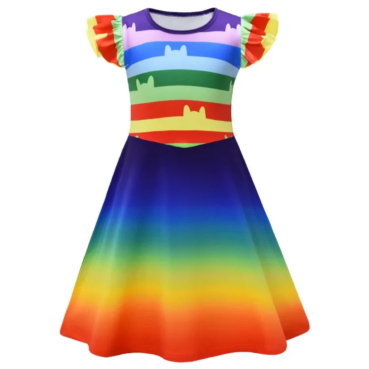 Vestido De Gabby's Dollhouse Clothes Kids Gabbys Cats Cosplay Costume Toddler Girls Carnival Birthday Party Dress with Headband