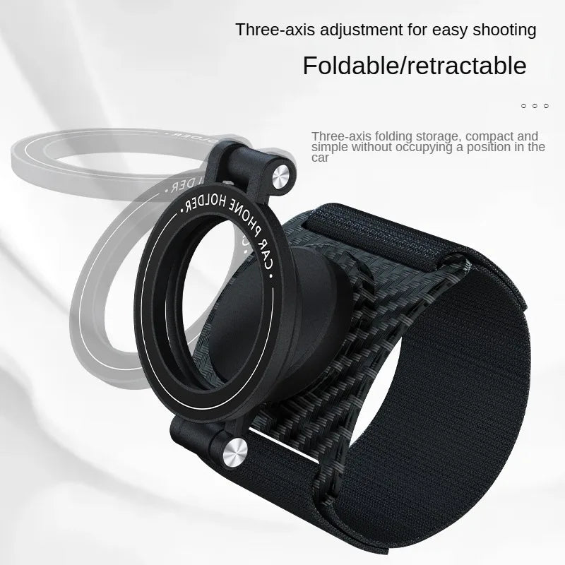 2026 NEW Magnetic Phone Holder for Live Streaming, 360° Rotatable Foldable Phone Stand with Wrist & Arm Strap, Universal Mobile
