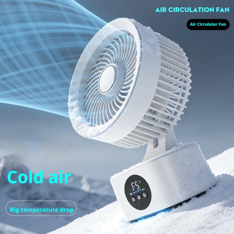 2026 New Upgrade Portable Rechargeable USB Wall Hanging Fan Remote Control Folding Shaking Head Fan With Nightlight Air