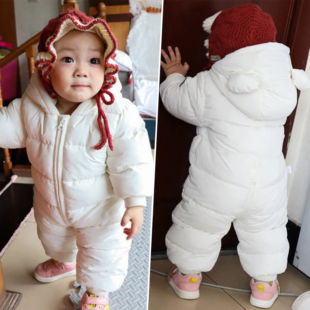 LPATTERN Toddlers Winter Romper,Hood Windproof Babies Jumpsuits,Infant Boys Overalls,Girls Sonwsuits,Warm Children's Outfits