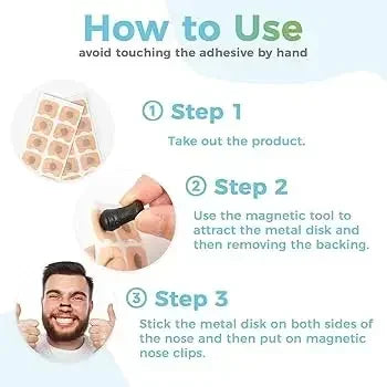 Adults Magnetic Nasal Dilator Set Anti-Snore Breathing Aid Clips Increase Nasal Airflow Snoring Relief Kit Improve Restful Night Sleep Quality