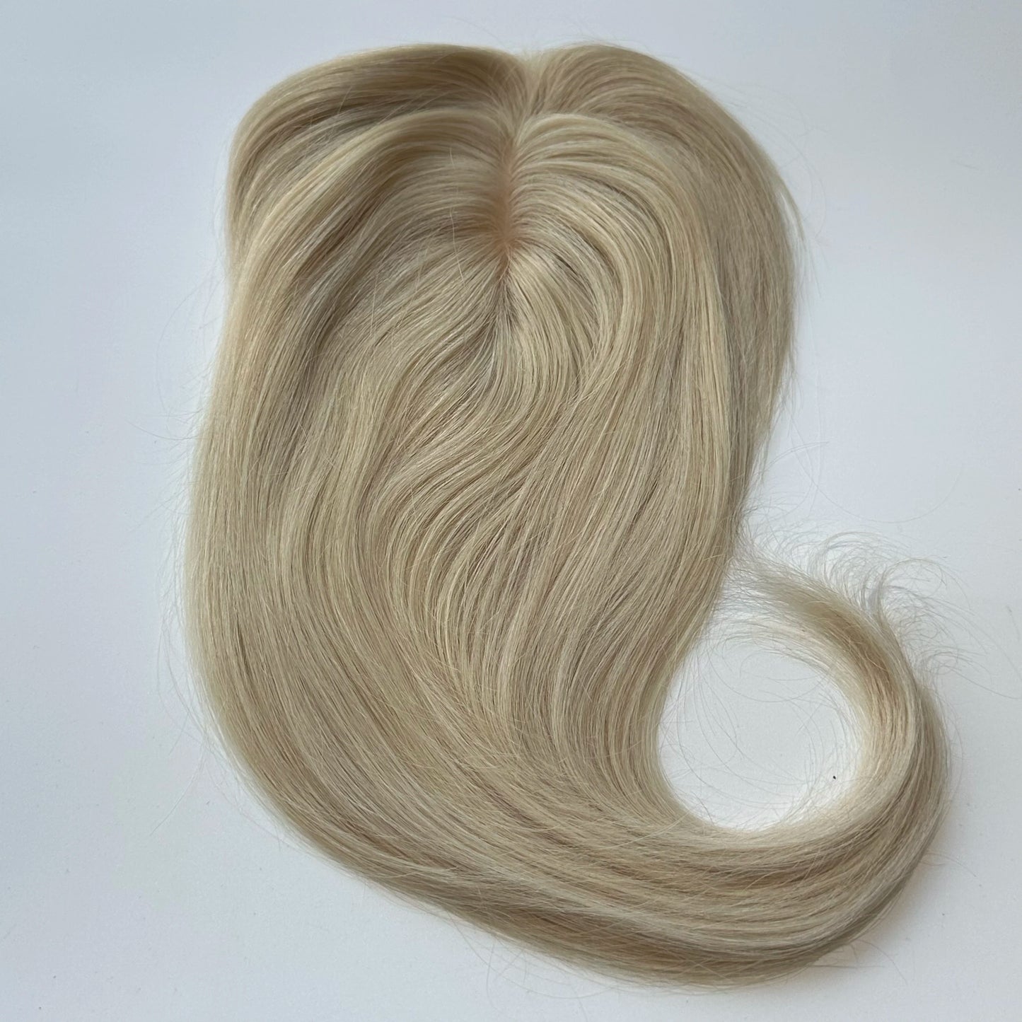 Women Hair Topper 100% Human Hair With Fringe Lace Mechanism Middle Part | 8x12cm 12inch Job Interview Ready