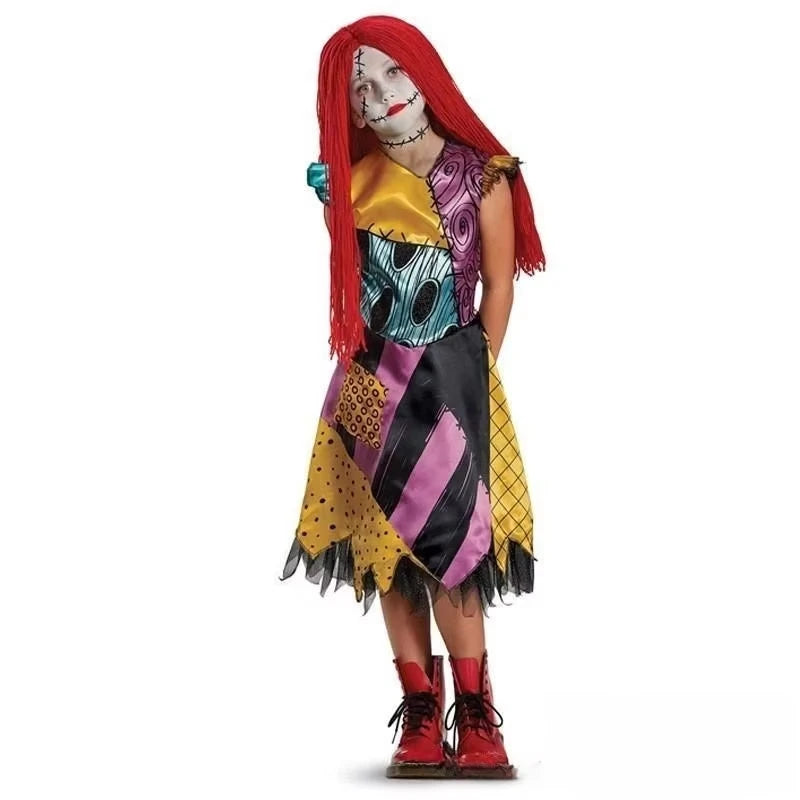 Halloween Cosplay Party Girls Pumpkin Costumes Witch Dress Kids Carnival Costume Vestidos Party Cosplay Dress