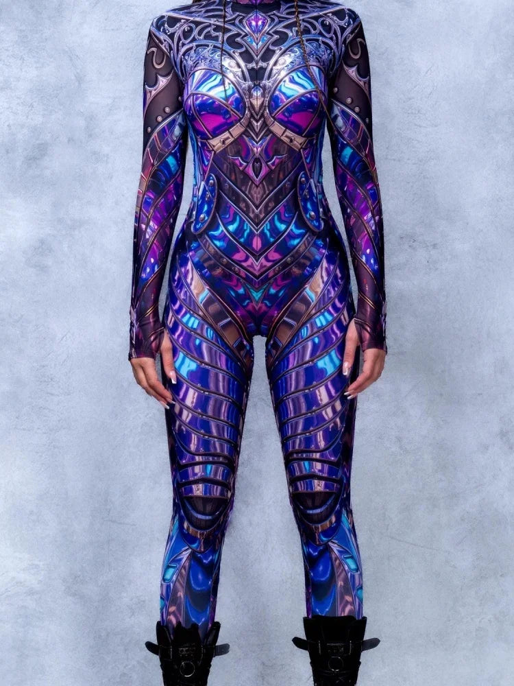 Halloween New Fashion Pink Adult Female Girlfriends Costume Cosplay Tights Cyberpunk Steam Tights Stage Role-playing Costumes