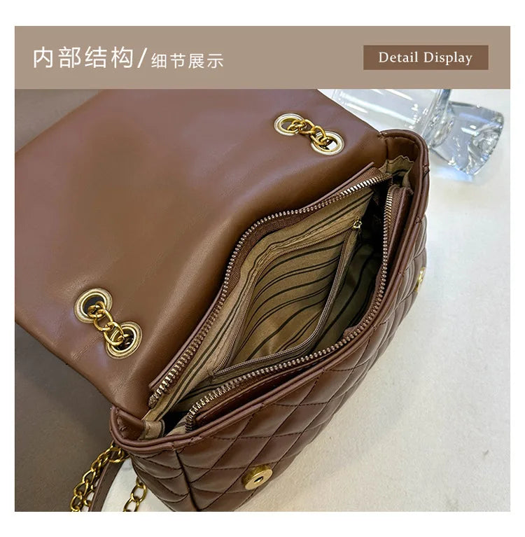 Fashionable Chic High-End Diaper Bag For Women Designer Leather Crossbody Handbag Large Capacity Trendy Tote Bag