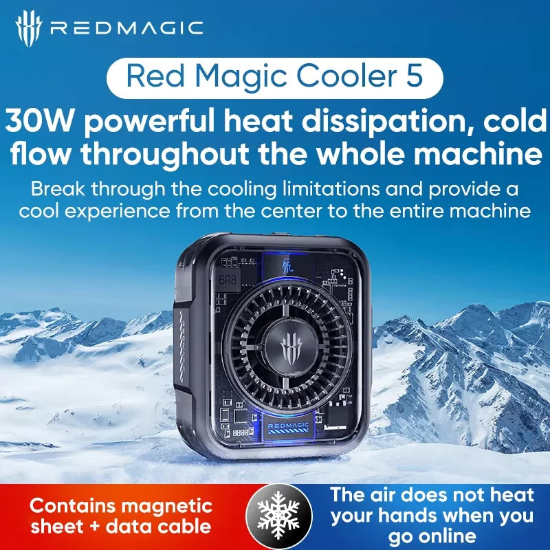 REDMAGIC Cooler 5 Mobile Game Radiator 3D VC Liquid Cooling 36W High Power Cooling For iPhone 16 RedMagic 10 Pro xiaomi 15