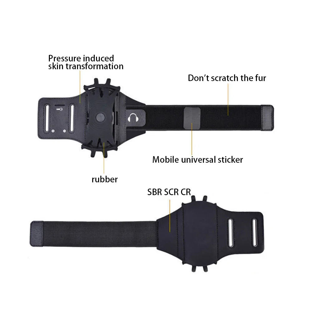 Running Armband  Adjustable Sports Wristband 360°Rotatable Wristband Phone Holder Universal Sports Armband For Android IOS