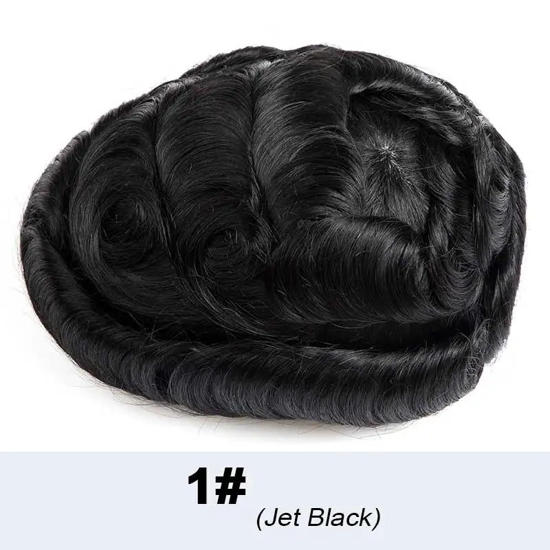 100% Density Full Lace Male Hair Prosthesis Swiss Thin Lace Men's Wig Natural Hairline Human Hair Man Hair System Wigs For Men