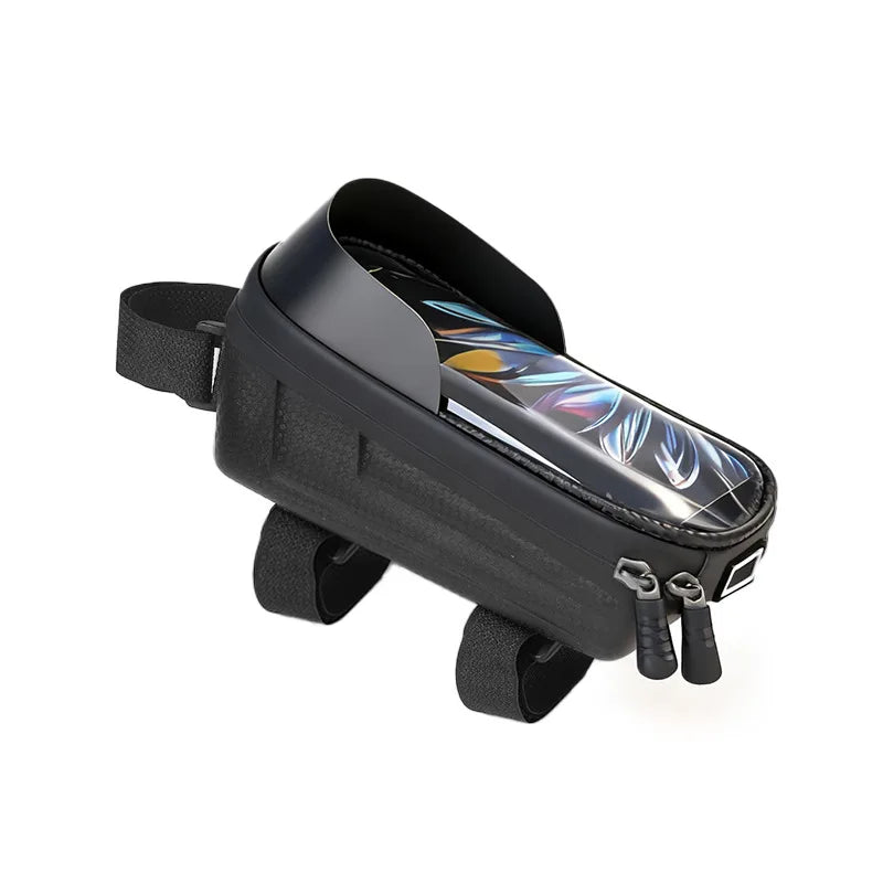 Bike Frame Bag, Waterproof Shockproof Touch Screen Bike Phone Holder, Handlebar Pouch, Cycling Accessories