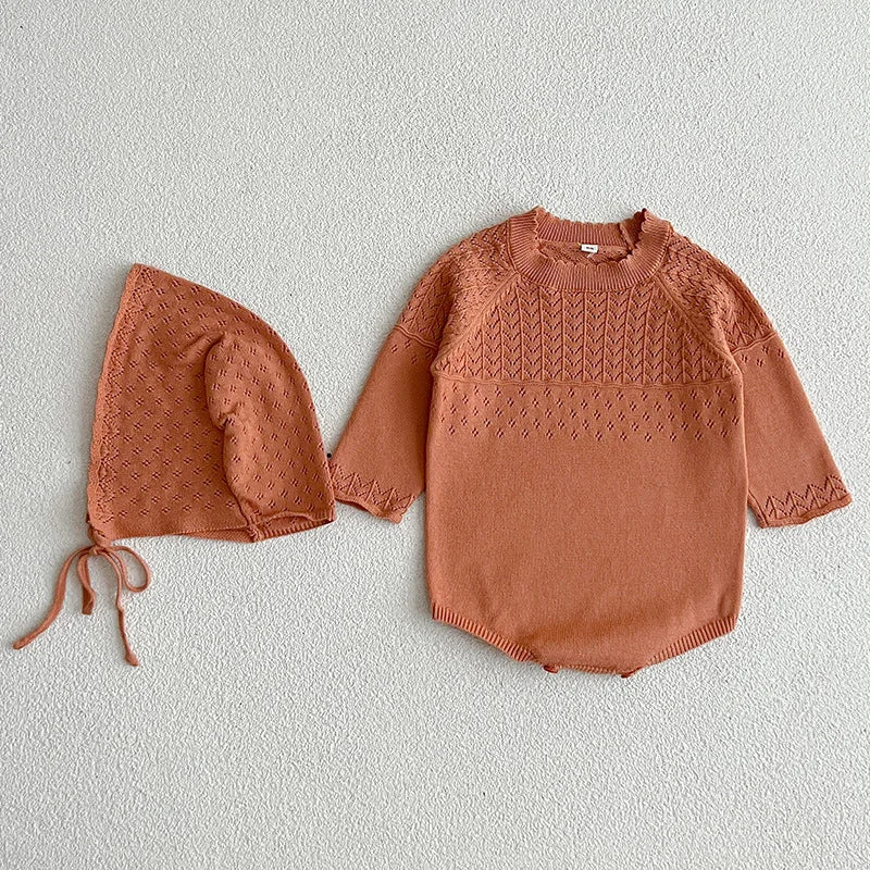 Spring Newborn Infant Toddler Baby Girl Boy Rompers Warm Knit Jumpsuit Long Sleeve Soft Outfits Clothing Baby Winter knit Romper