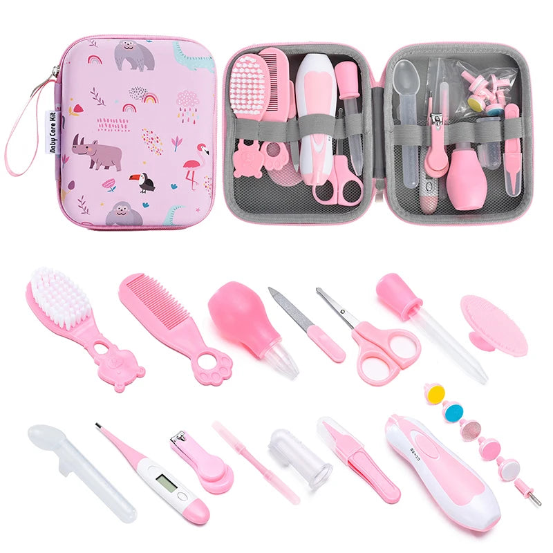 20pcs Baby Healthcare and Grooming Kit for Newborn Kids Infant Safety Care Set with Hair Brush Comb Nail Clipper Nasal Aspirator