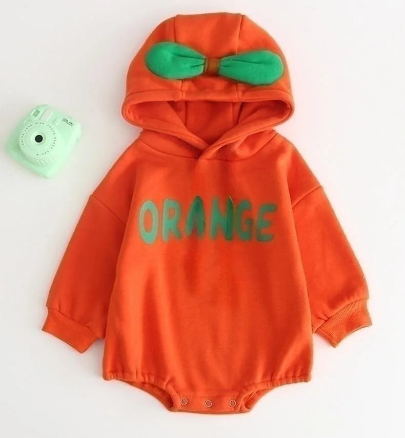HoneyCherry Autumn Baby Red Romper Baby Fruit Crawling Suit Bodysuit Newborn Baby Clothes