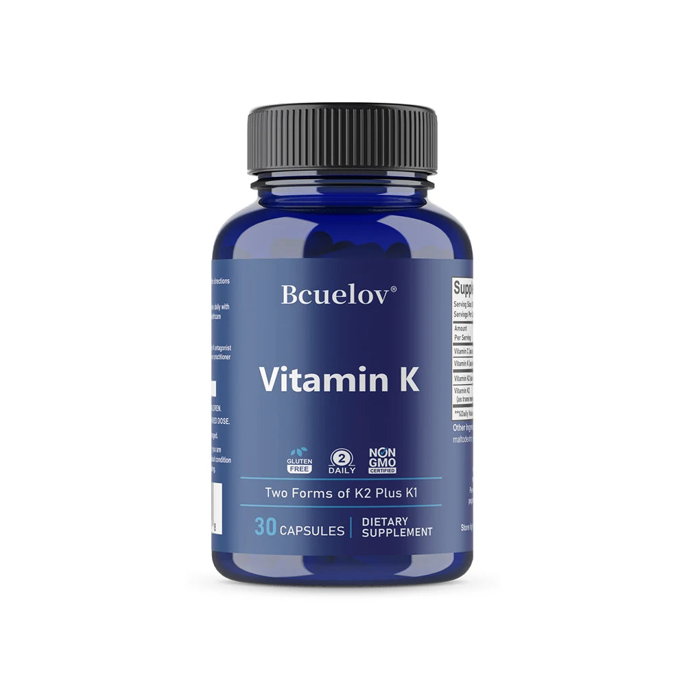 Vitamin K2 (MK-4 & MK-7) Capsules, High Absorption Supplement for Bone Density, Teeth, Joint, Cardiovascular & Immune Health