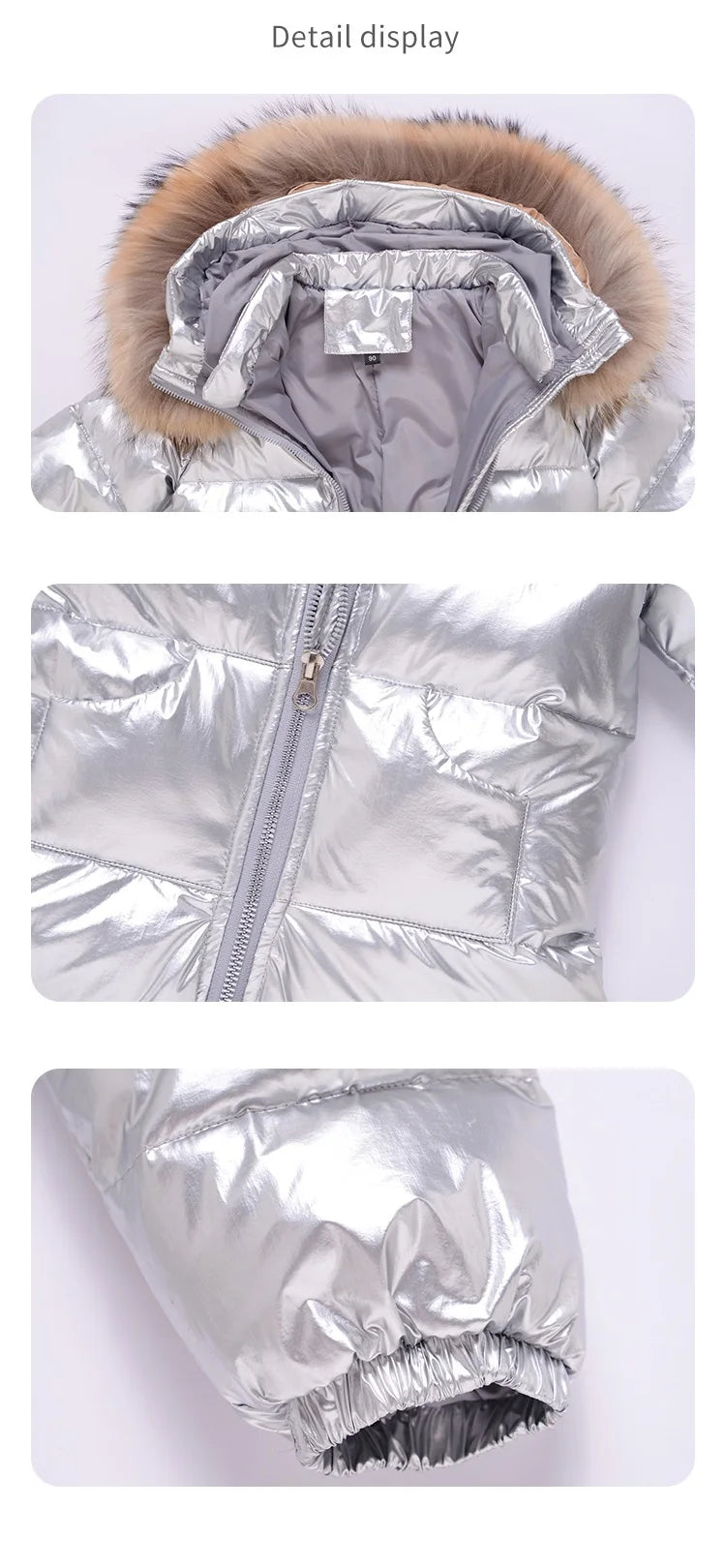 RAISE -30 Degree Russian Winter Baby Snowsuit Real Fur Waterproof Baby Boy Winter Rompers Newborn Jumpsuit Toddler Girl Overalls