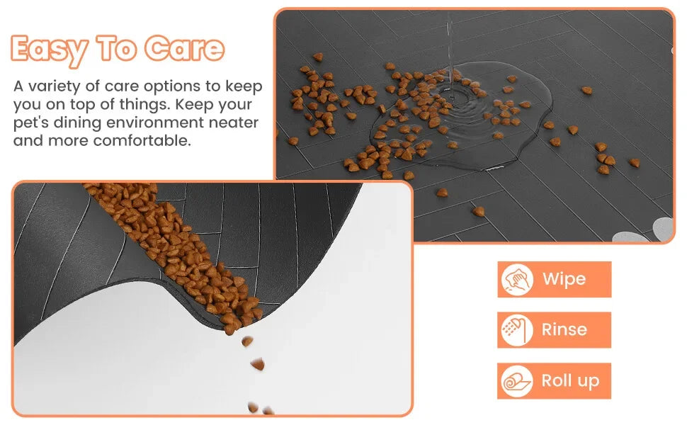 Pet Feeding Mat-Absorbent Pet Placemat for Dog Cat Food and Water Bowl with Waterproof Rubber Backing, Quick Dry Water Mat