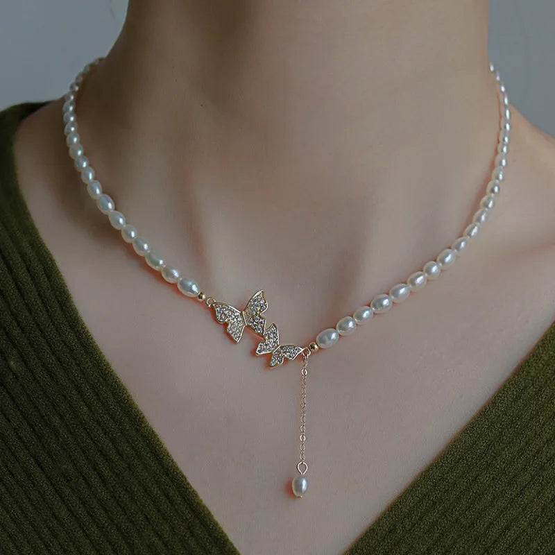 Elegant Big White Imitation Pearl Beads Choker Clavicle Chain Necklace For Women Wedding Jewelry Collar 2021 New