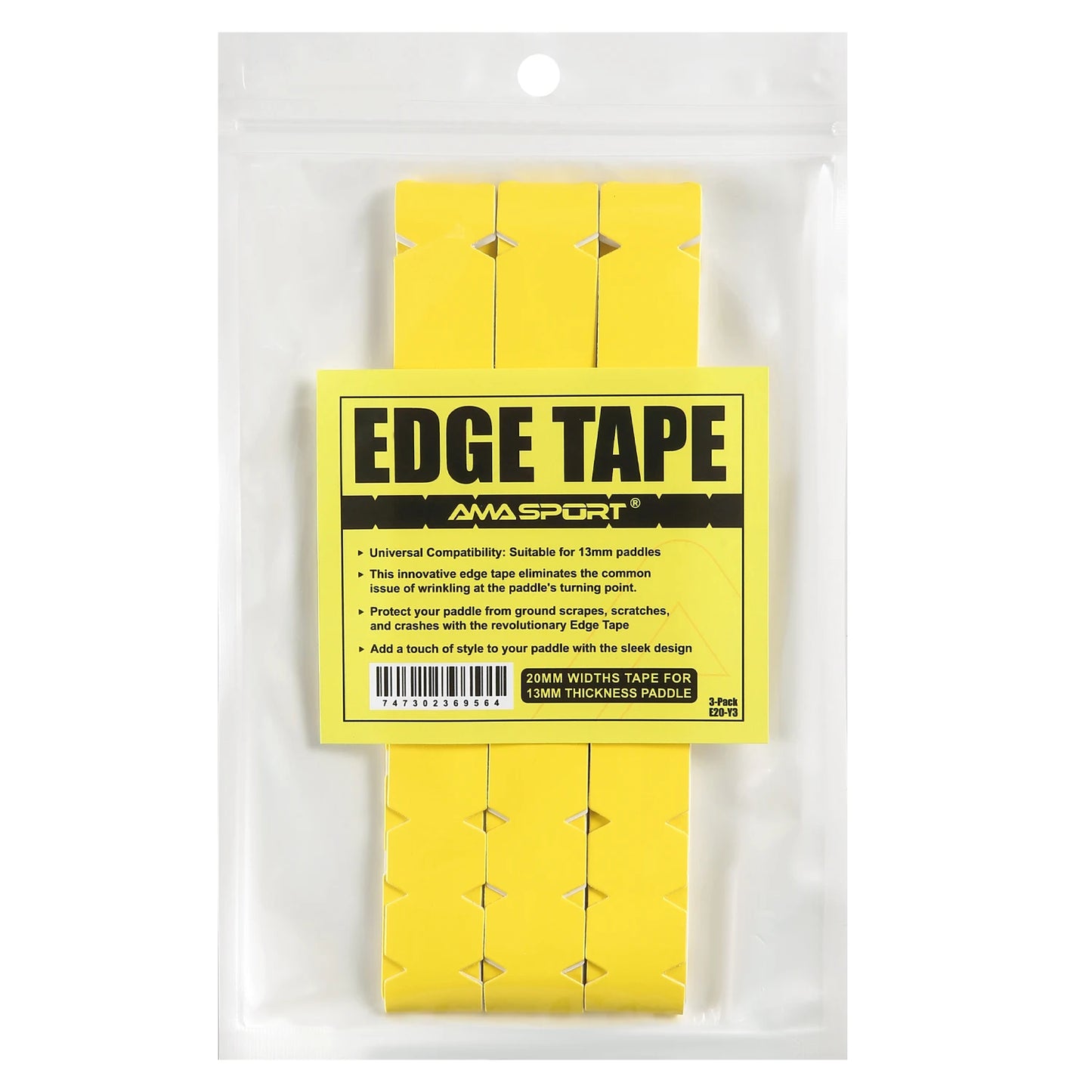 AMASPORT Pickleball Paddle Protection Tape 20mm/23mm/26mm  for 13mm/16mm/19mm Paddle-Navy Blue-Pickleball Edge Euard Tape