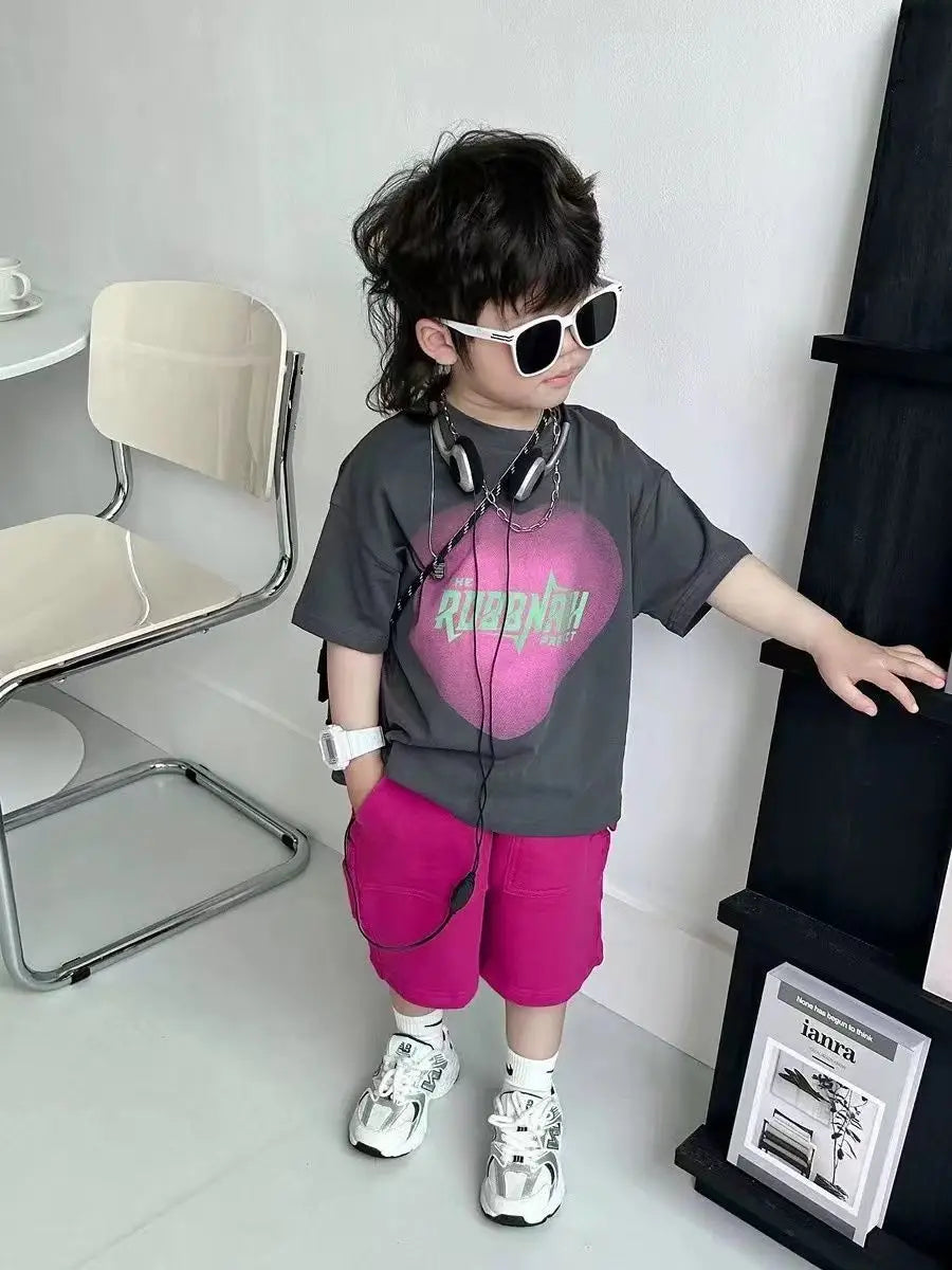 Baby Summer Clothes Boy Sports Sets Kids Loungewear Fashion Outfits Children T-shirts+Shorts 2Pcs Short Sleeves Top Pants Suits