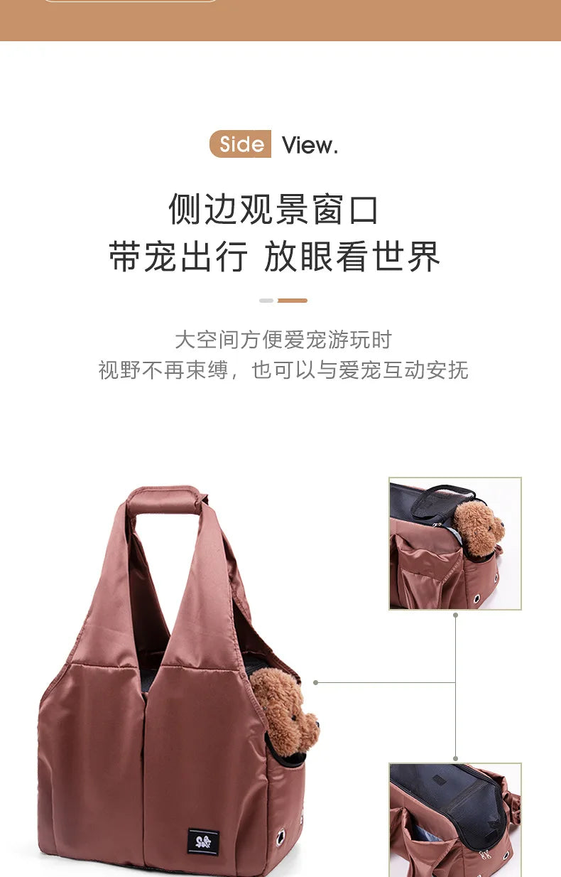 Portable Puppy Shoulder Bags Breathable Cat Carrier Bag Cats Transporter Bag Travel Pet Carrier for Cat Dog Pets HandbagBackpack