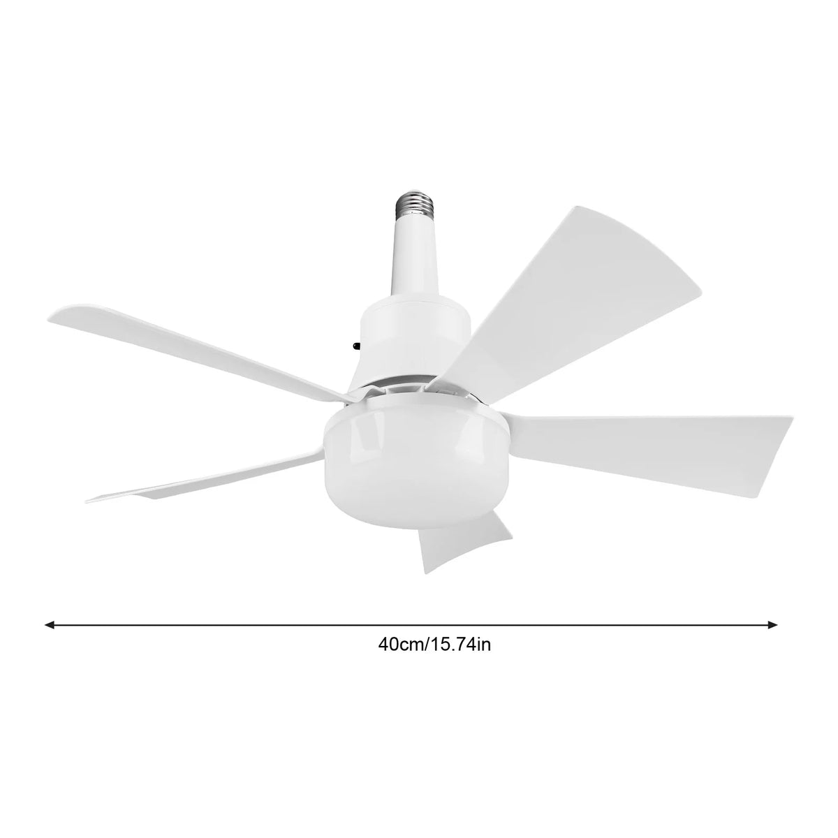2-in-1 Socket Ceiling Fans Lights with Remote Control Timing 3 Speed Adjustable for Bedroom Kitchen Office Home for Living Room