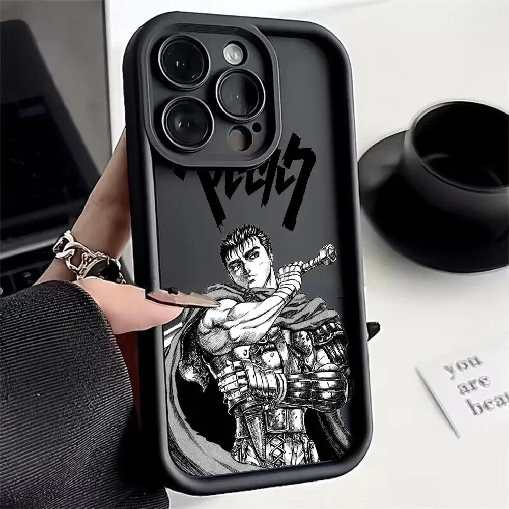 Berserk Guts Anime Phone Case for iPhone 17e 17 16e 16 15 14 13 12 11 Air Pro Max Mini XR XS X 7 8 6 6s Plus Soft TPU Back Cover