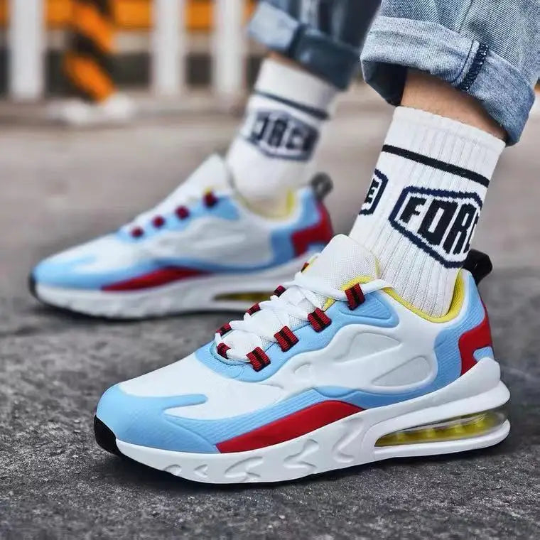 Unisex Large Size Sports Shoes Breathable Comfortable Spring Autumn Fashionable Casual Mesh Air Cushioning Low Top Sneakers