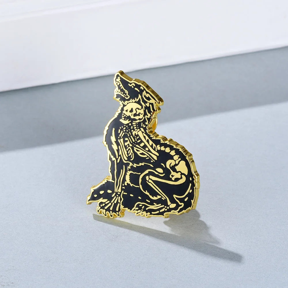Horror Halloween Costume Accessories Cartoon Skeleton Ghost Enamel Pin Men's Backpack Badge Clothes Accessories Wholesale