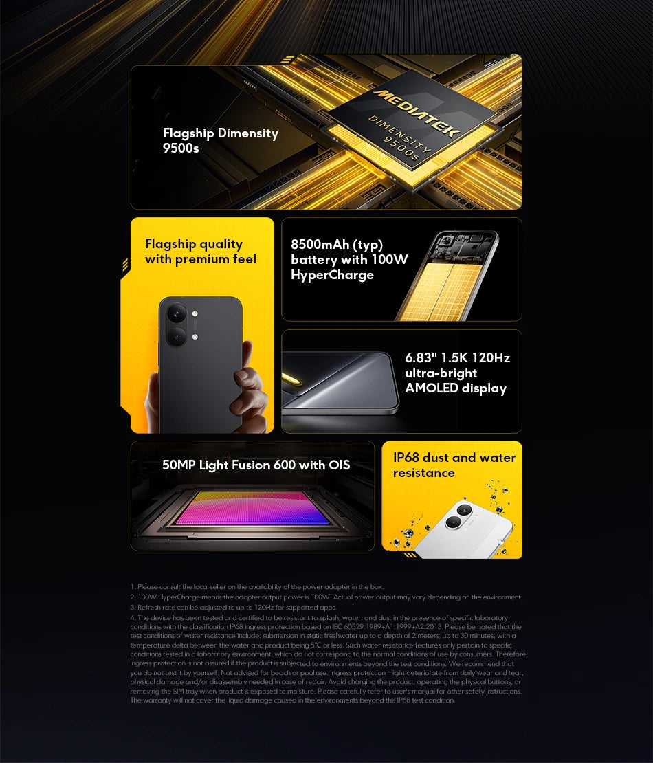 Global Version POCO X8 Pro Max 8500mAh 1.5K 120Hz Ultra-Bright  AMOLED Display 6.83'' Smartphone  Dimensity 9500s