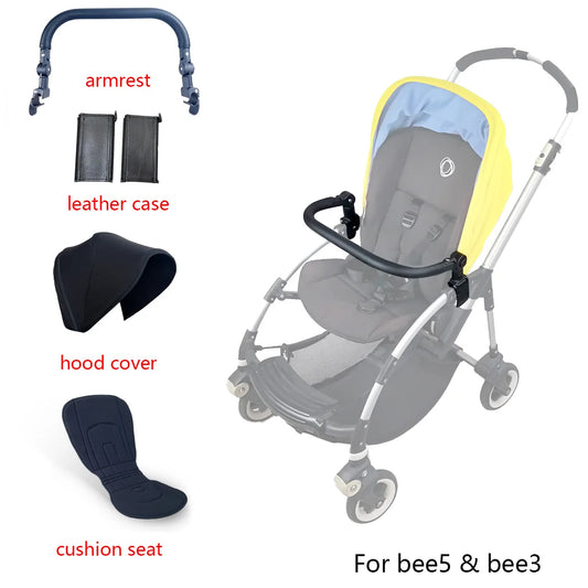 Baby Stroller Sun Shade Awning Canopy And Seat Cushion Armrest For Bugaboo Bee6 Bee5 Bee3 Baby Stroller Accessories