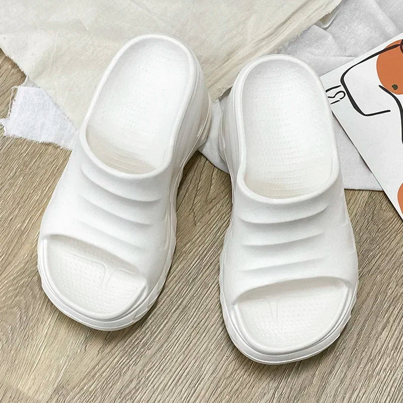 Outdoor Ladies Sandals Women Platform Flip Flops Slippers Height Increasing 8cm Summer Fashion Open Toe White Zapatos Mujer