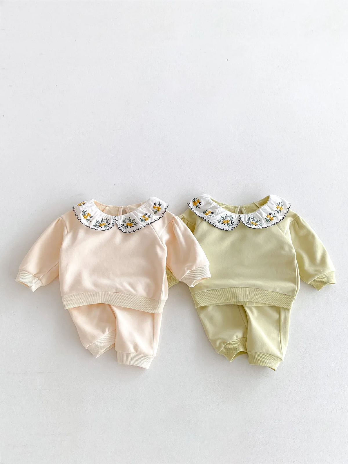 2025 Infant Toddler Fall Clothes Set: Girls' Stylish Two-Piece Pullover Sweatshirt and Pants Set for Baby Girls Outing