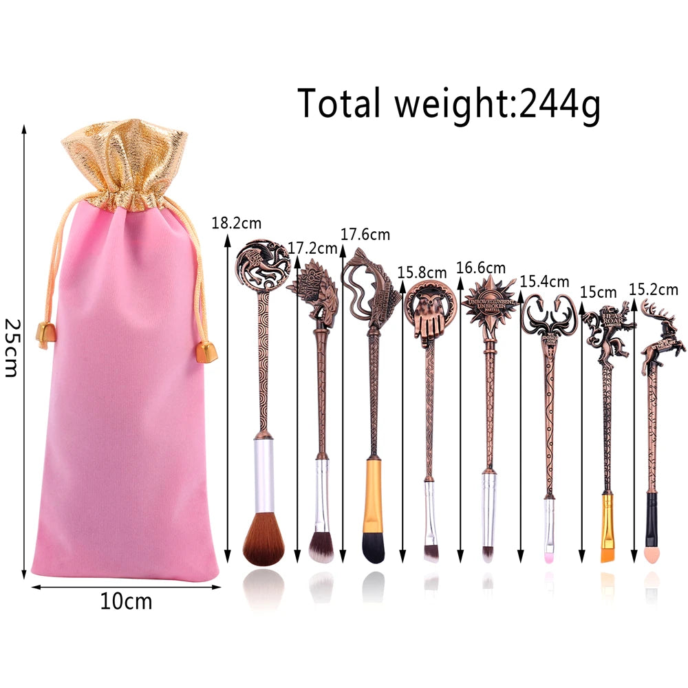 Movie Game of Thrones Hand of the King Song of Ice and Fire Makeup Brushes Set Foundation Blending Brush Female Makeup Tools