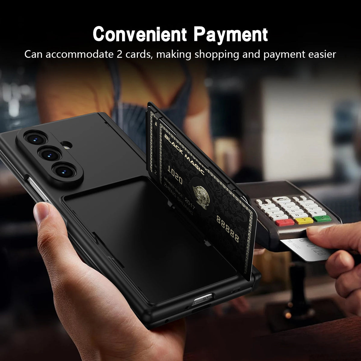 Case For Galaxy Z Fold 8 Ultra 7 6 Card Holder Wallet Kickstand Pen Slot Glass Screen Protector Hinge Shockproof Protective Case