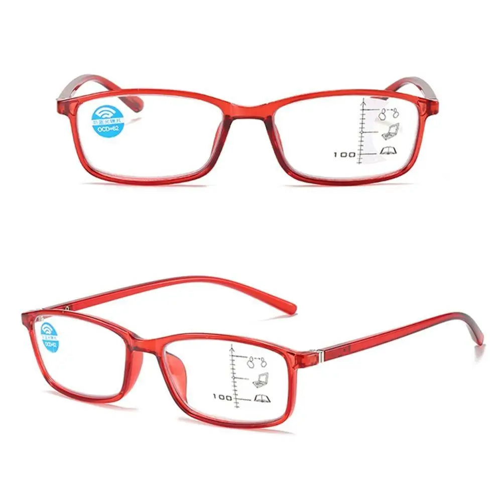 Retro Progressive Multi-Focus Reading Glasses For Men Women Anti-blue Light Near Far Presbyopia Eyeglasses