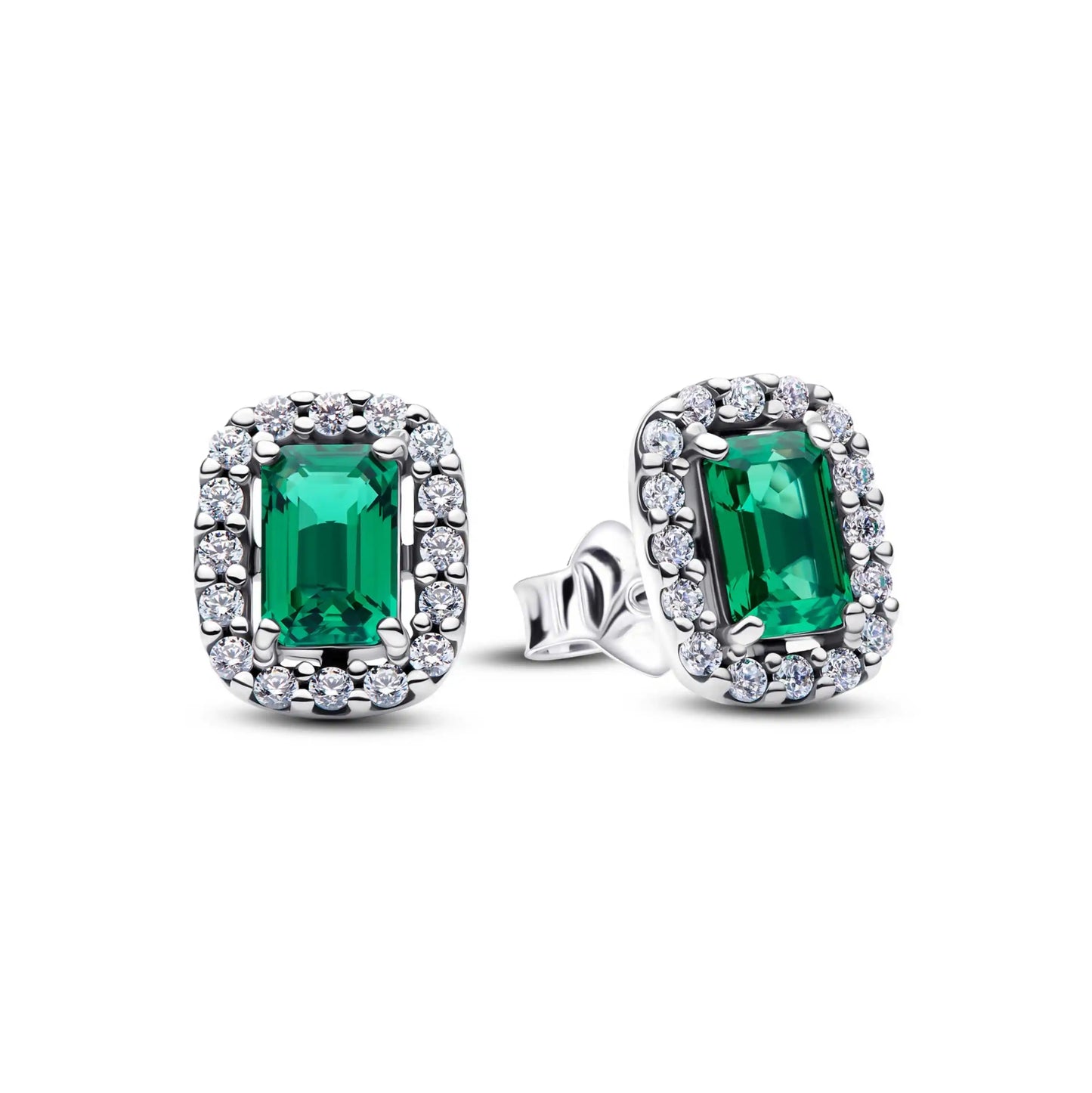 New 925 Sterling Silver Four Leaf Clover Flower Ear Stud Ring Pendant Bead fit DIY Women's Bracelets Necklaces Jewelry Gifts