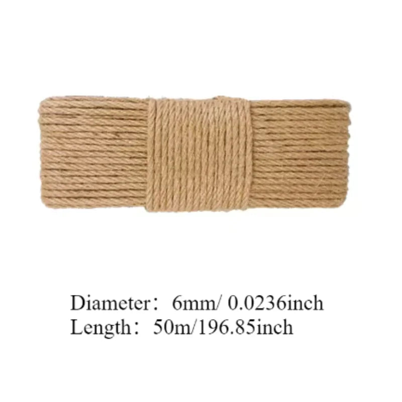 Sisal Rope Cat Tree Scratching Post Toy Cat Climbing Frame Replacement Rope Desk Legs Binding Rope for Cat Sharpen Claw