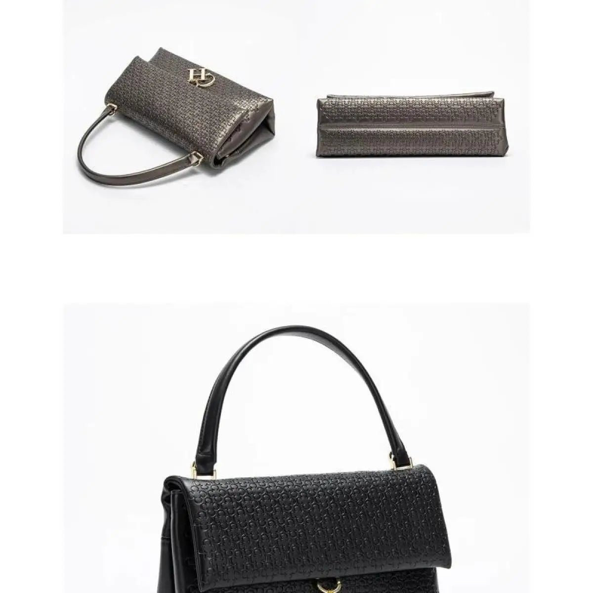 CH Handbag For Women Luxury Designer Shoulder Bag Fashion Embossed Leather Top Handle Bag Elegant Clutch Bag For Daily Use