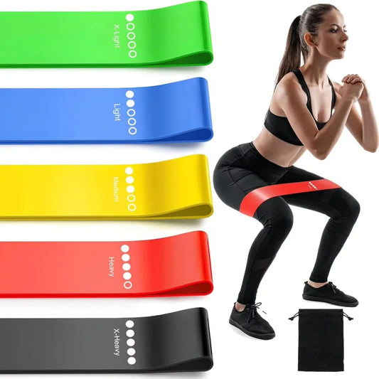 TPE Resistance Bands Fitness Set 5pcs Rubber Loop Band Strength Training Workout Expander Yoga Gym Equipment Elastic Rubber Loop