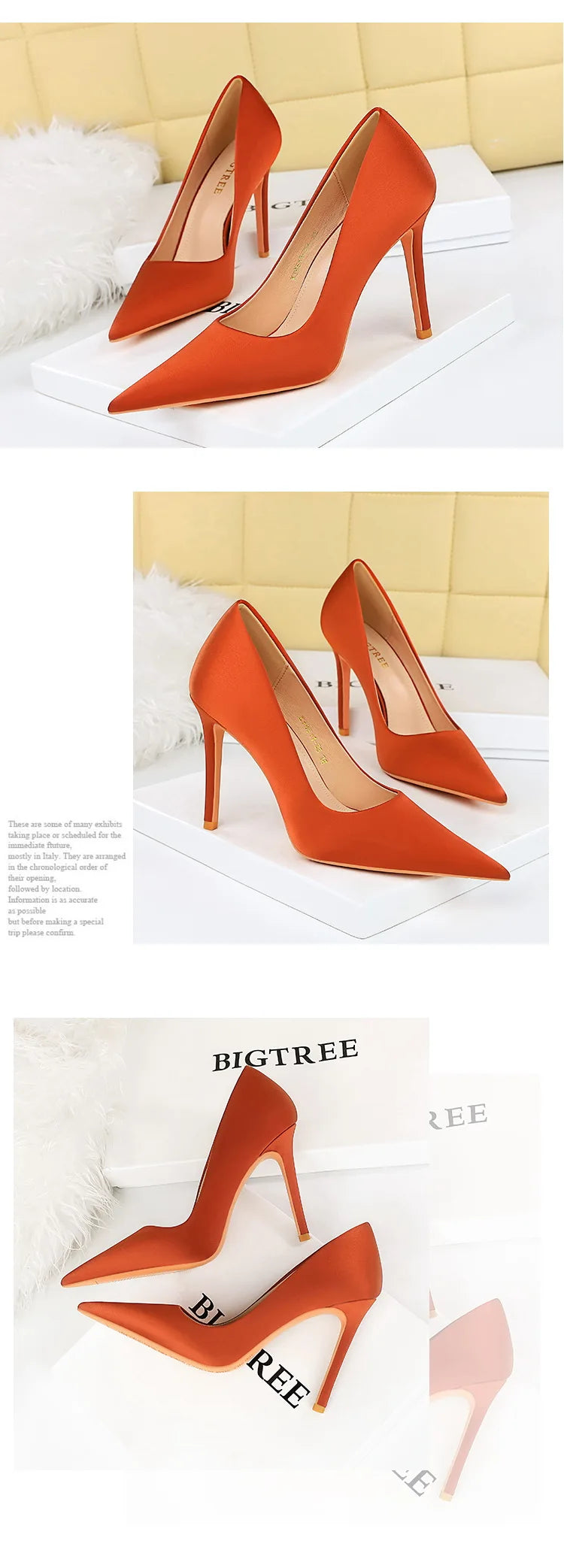 Large Size 43 Pointed Shoes Woman Pumps Professional OL High Heels Office Shoes Silks Satins Women Heels Stilettos Ladies Shoes