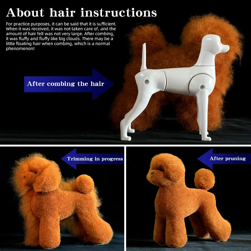 Teddy Dog Pet Simulation Hair Pet Beauty Hair Beauty Whole Body Skeleton Model Pet Simulation Hair For Grooming Practice