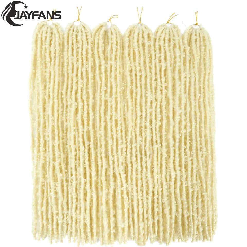 18 24 Inch Butterfly Locs Crochet Hair Extensions Synthetic Distressed Butterfly Soft Locs Crochet Braids Hair for Black Women